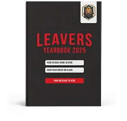 Leavers yearbook ready-made theme - Red & Black